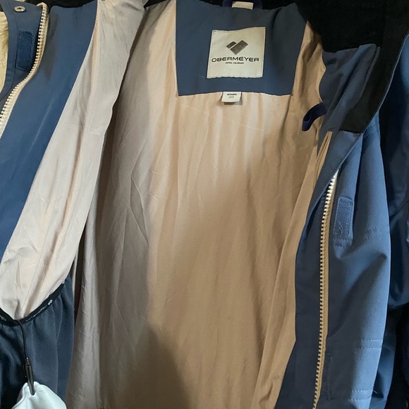 Obermeyer Tuscany ll Insulated Thermore Blue Fur-Trimmed Hooded Winter Jacket 20 - Picture 9 of 16